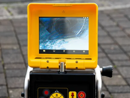 a sewer inspection camera showing what's going on inside a pipe